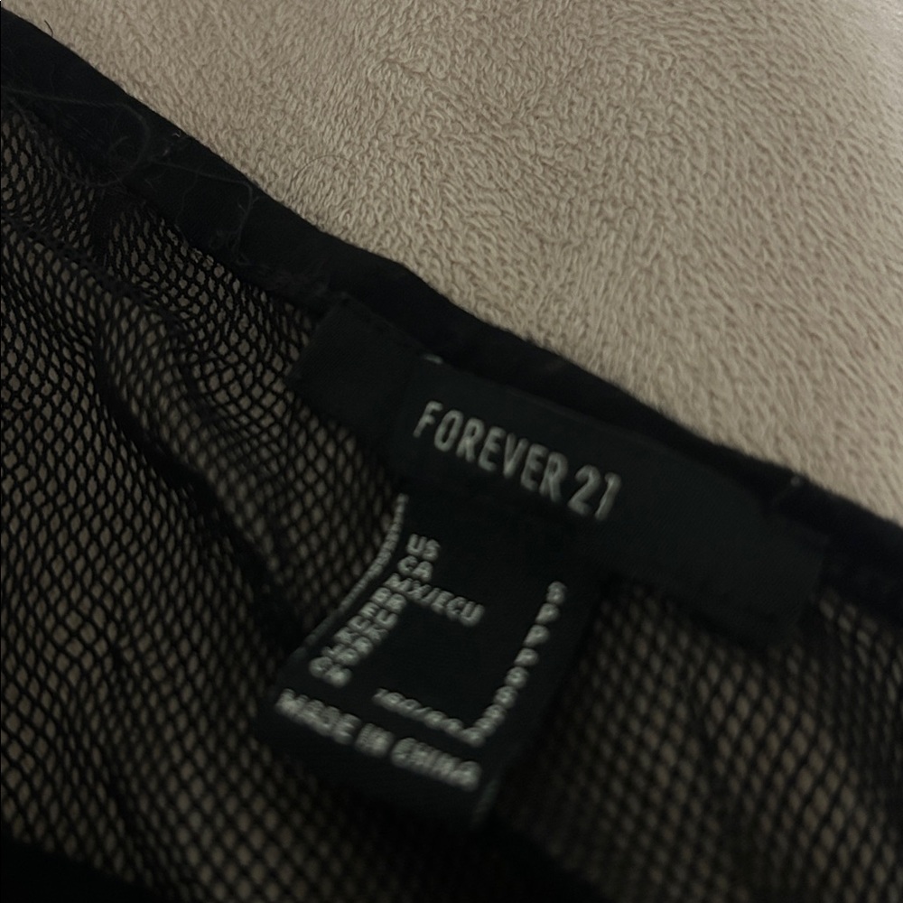 Forever 21 Black Mesh Bodysuit - Picture 3 of 3